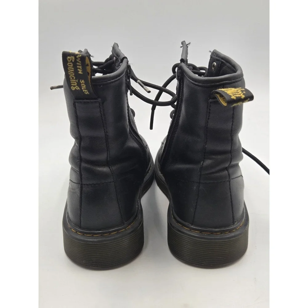 Dr. Martens 1460J Leather Lace Up/Zip Ankle Boots Black Men's Size 5 Ladies 6